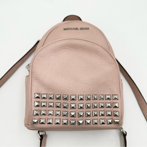 Michael Kors Abbey studded mini backpack, blush - Picture 3 of 16